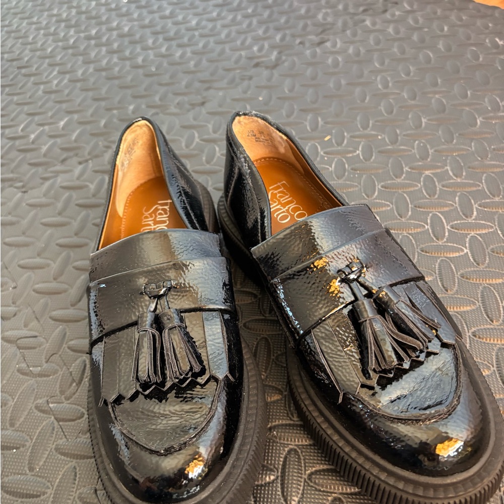 Franco Sarto Black Loafers Slip-Ons